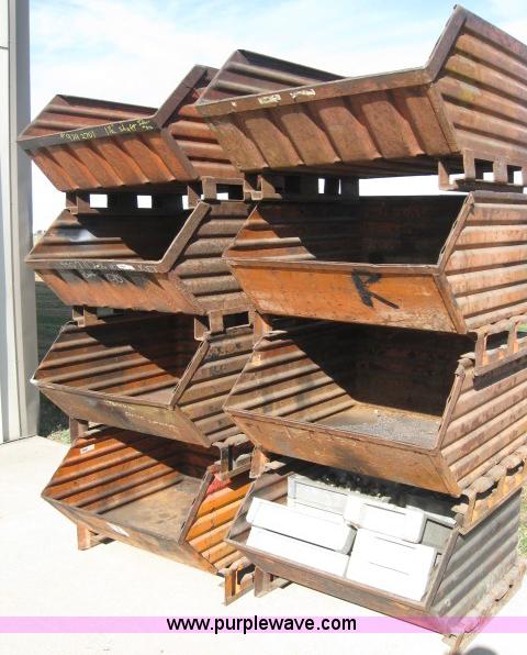 image for item 3769 (8) stackable metal parts tubs