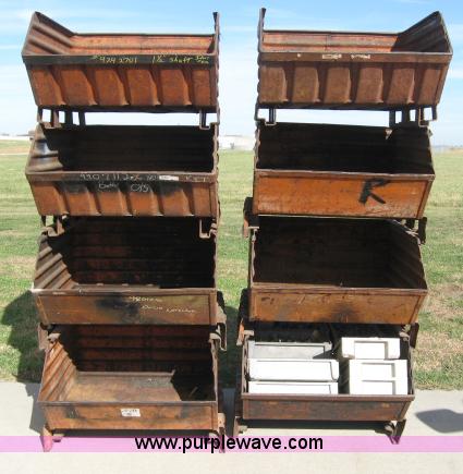 image for item 3771 (8) stackable metal parts tubs