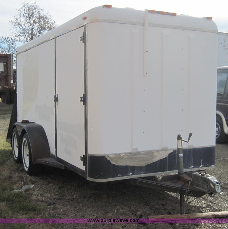 image for item 4322 1996 Blair 14' enclosed cargo trailer