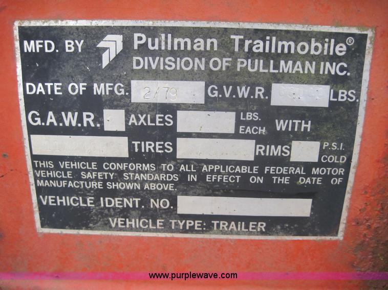 image for item 4329 1979 Trailmobile Pullman 42' flatbed trailer
