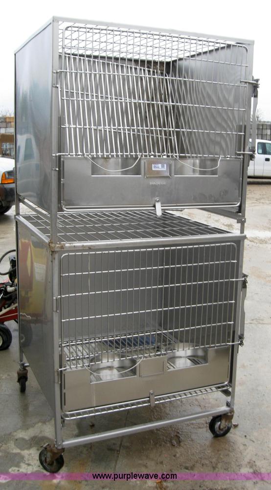 image for item 5211 Shor-Line stackable stainless steel dog crates