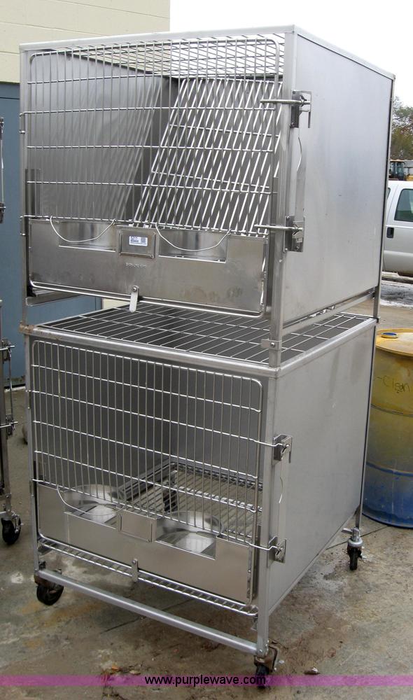image for item 5211 Shor-Line stackable stainless steel dog crates
