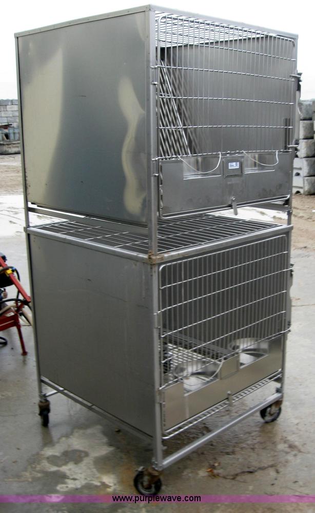 image for item 5211 Shor-Line stackable stainless steel dog crates