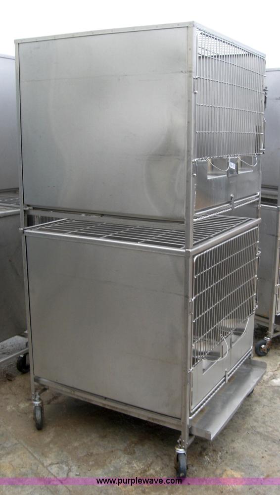 image for item 5213 Shor-Line stackable stainless steel dog crates