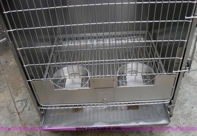 image for item 5213 Shor-Line stackable stainless steel dog crates