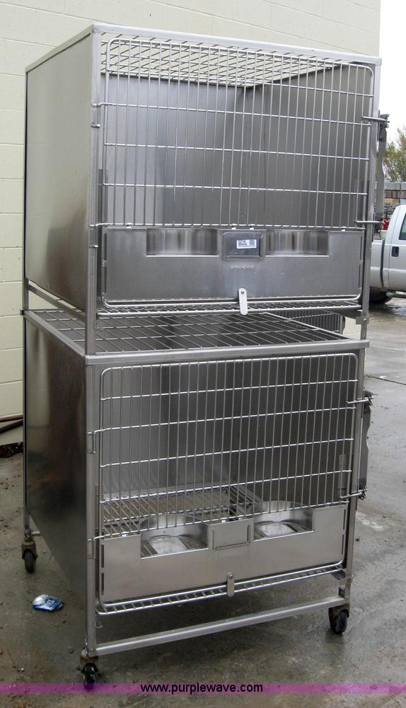 image for item 5214 Shor-Line stackable stainless steel dog crates