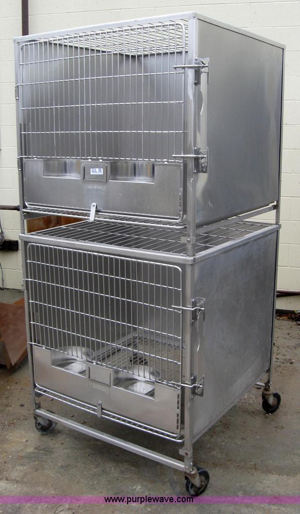 image for item 5214 Shor-Line stackable stainless steel dog crates