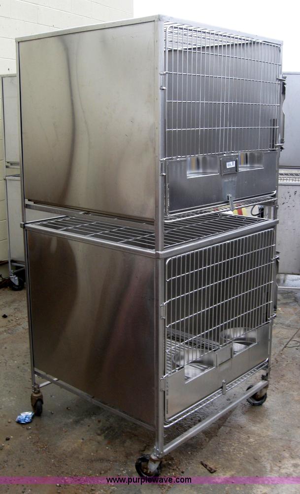 image for item 5214 Shor-Line stackable stainless steel dog crates