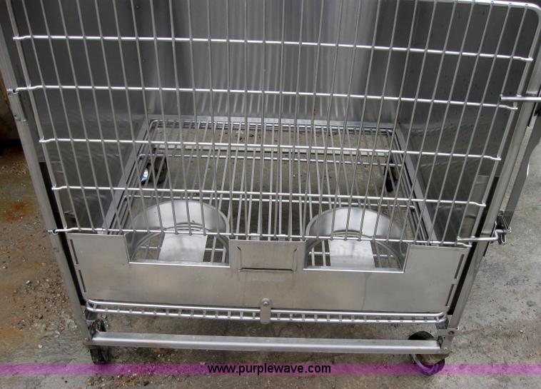 image for item 5214 Shor-Line stackable stainless steel dog crates