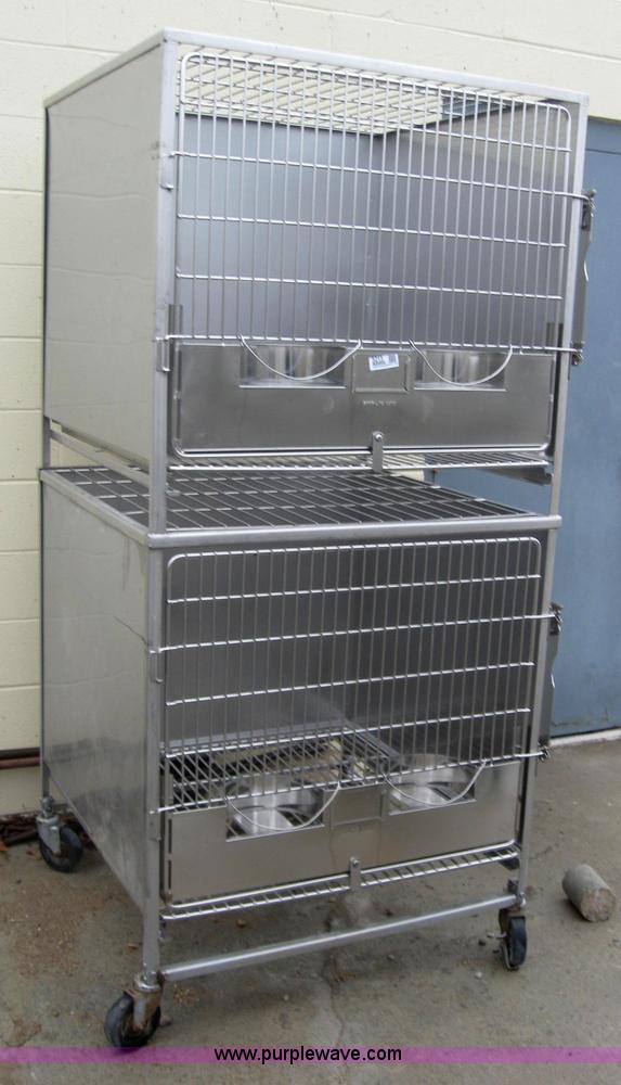 image for item 5215 Shor-Line stackable stainless steel dog crates