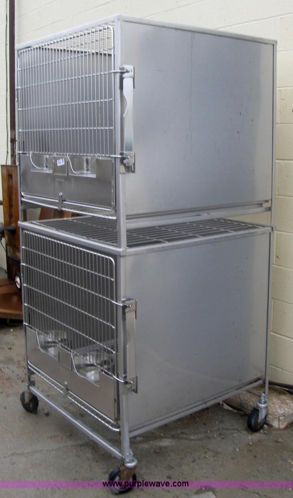 image for item 5215 Shor-Line stackable stainless steel dog crates