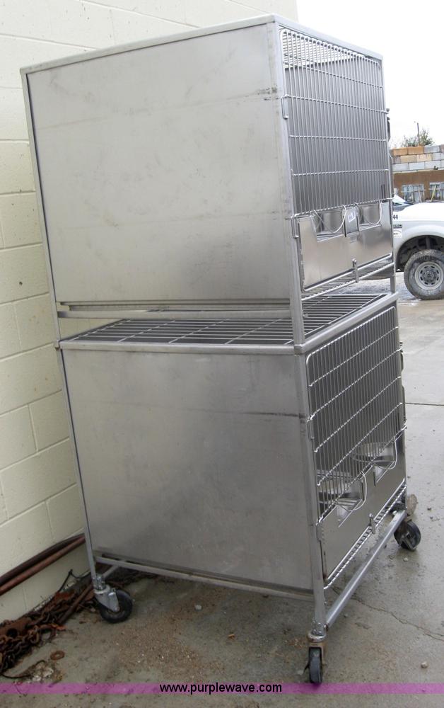 image for item 5215 Shor-Line stackable stainless steel dog crates