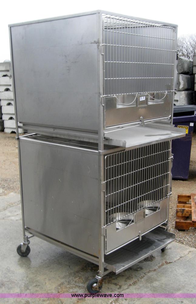 image for item 5216 Shor-Line stackable stainless steel dog crates