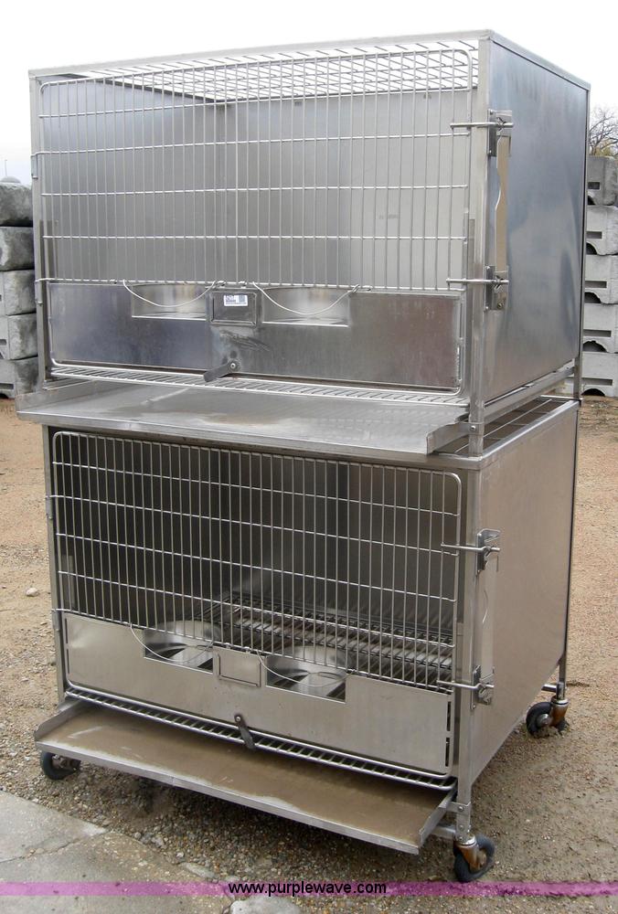image for item 5217 Shor-Line stackable stainless steel dog crates
