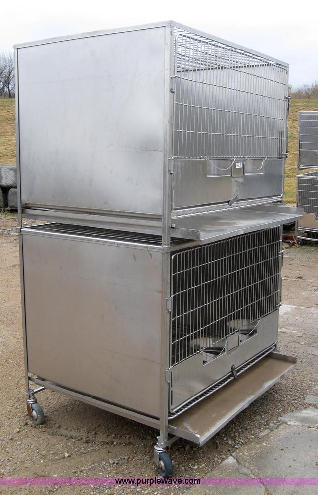 image for item 5217 Shor-Line stackable stainless steel dog crates