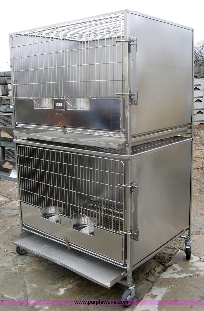 image for item 5218 Shor-Line stackable stainless steel dog crates