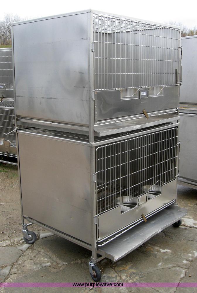 image for item 5218 Shor-Line stackable stainless steel dog crates