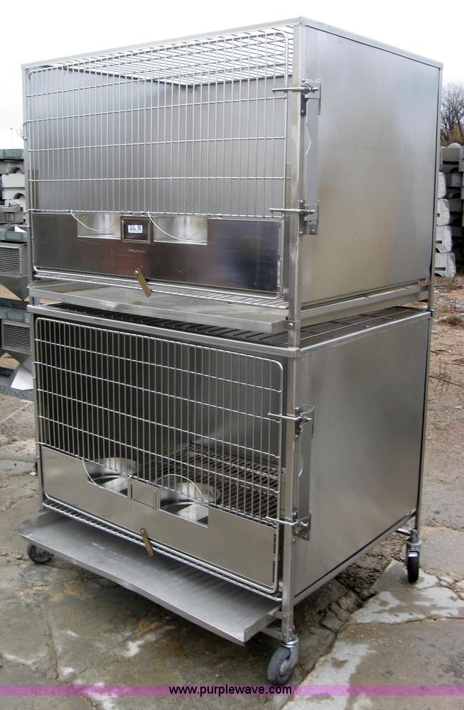image for item 5218 Shor-Line stackable stainless steel dog crates