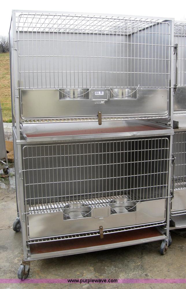image for item 5219 Shor-Line stackable stainless steel dog crates