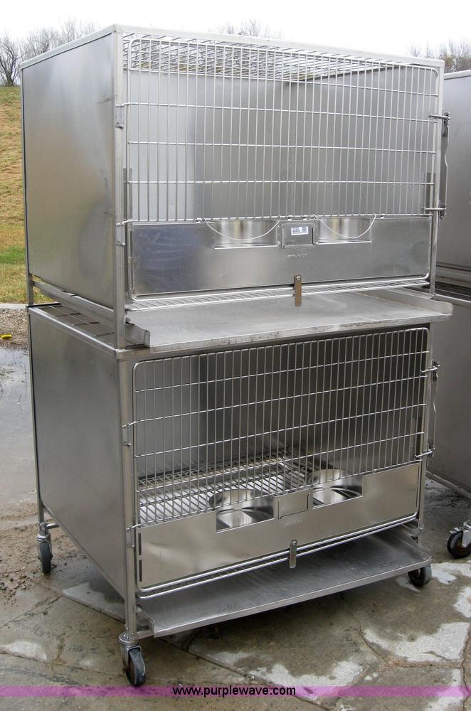image for item 5220 Shor-Line stackable stainless steel dog crates