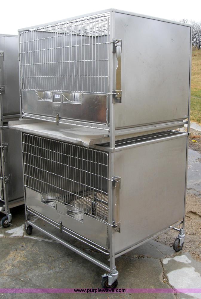 image for item 5221 Shor-Line stackable stainless steel dog crates
