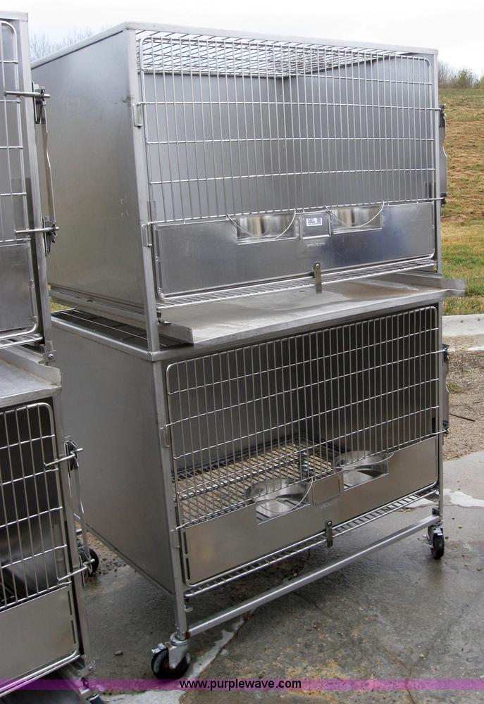 image for item 5221 Shor-Line stackable stainless steel dog crates