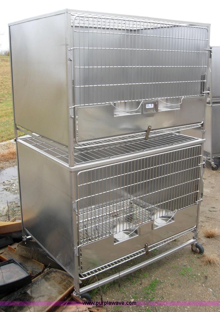 image for item 5222 Shor-Line stackable stainless steel dog crates