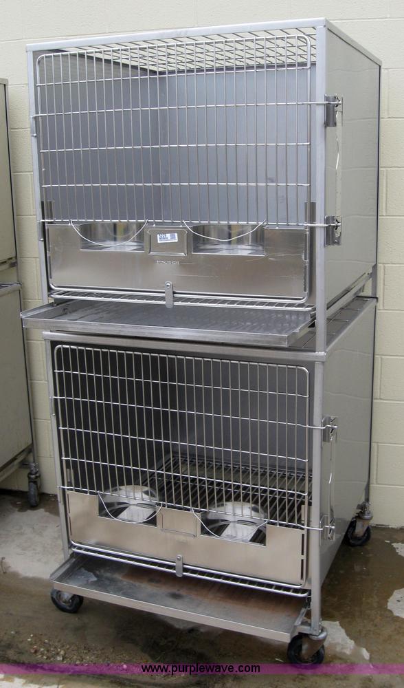 image for item 5229 Shor-Line stackable stainless steel dog crates