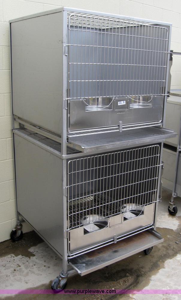 image for item 5229 Shor-Line stackable stainless steel dog crates