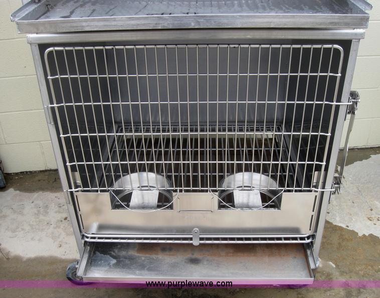 image for item 5229 Shor-Line stackable stainless steel dog crates