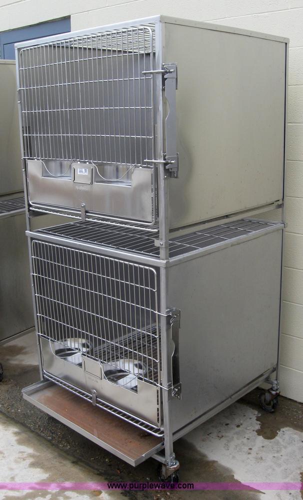image for item 5230 Shor-Line stackable stainless steel dog crates