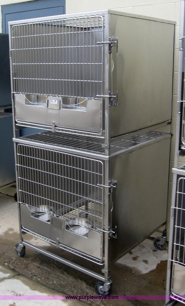 image for item 5231 Shor-Line stackable stainless steel dog crates