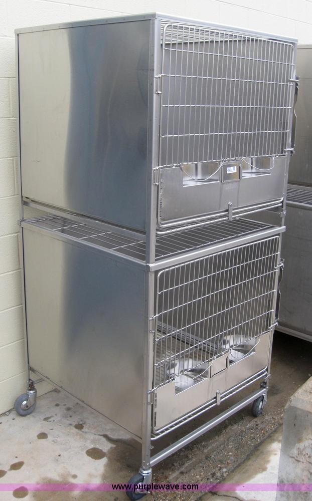 image for item 5231 Shor-Line stackable stainless steel dog crates
