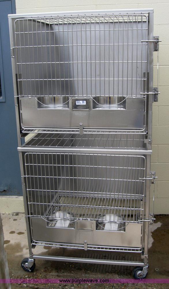image for item 5231 Shor-Line stackable stainless steel dog crates