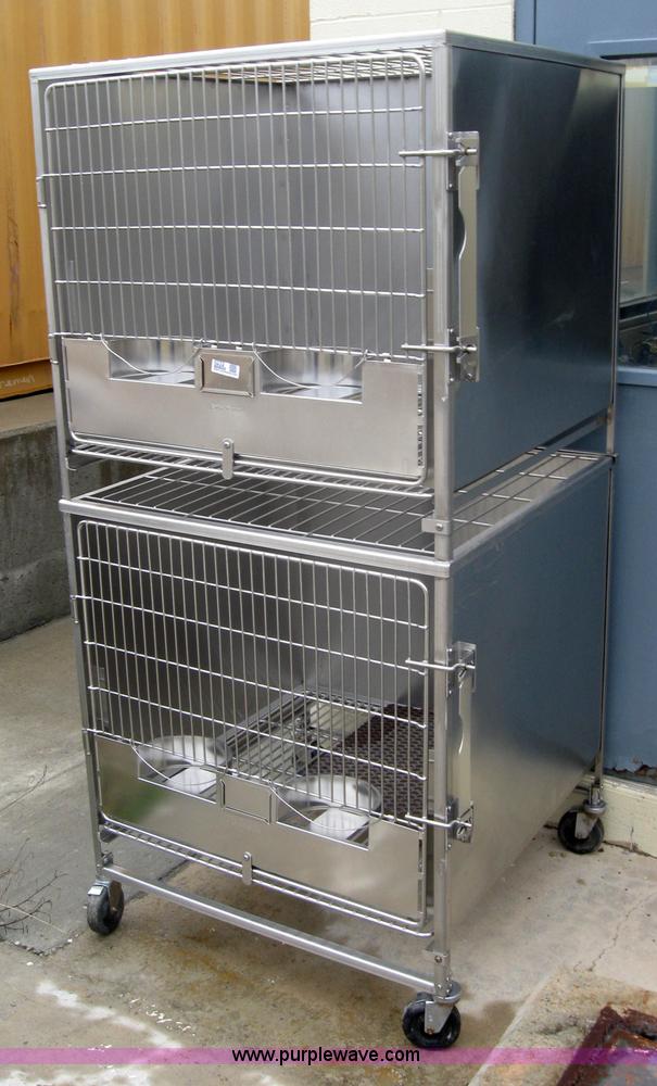 image for item 5232 Shor-Line stackable stainless steel dog crates