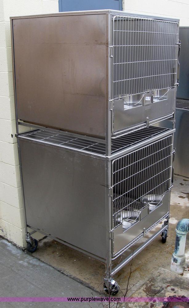 image for item 5232 Shor-Line stackable stainless steel dog crates