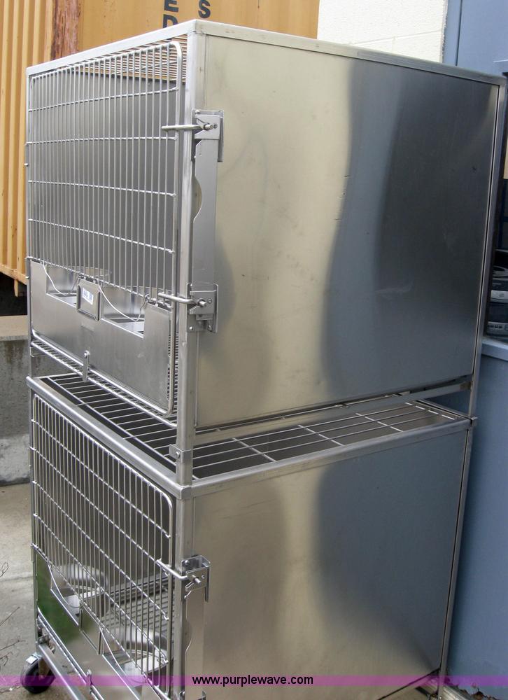 image for item 5232 Shor-Line stackable stainless steel dog crates