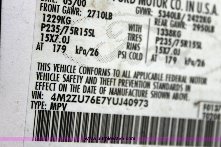 image for item 6331 2000 Mercury Mountaineer