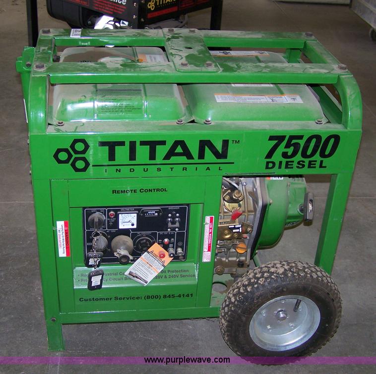 image for item 7299 Titan 7500 diesel generator