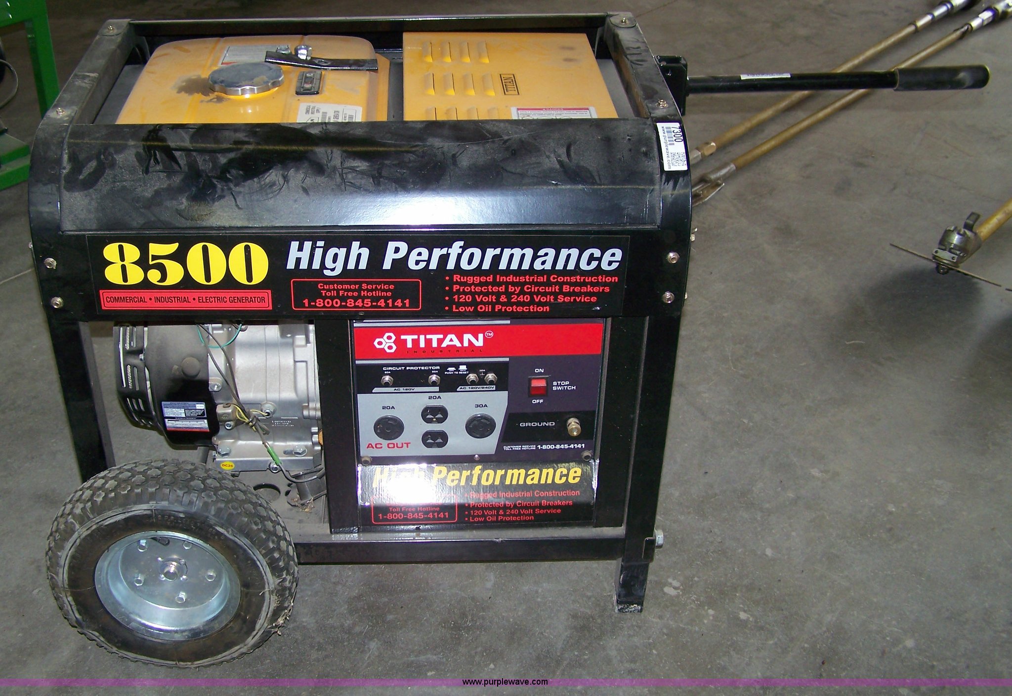 Titan 8500 generator in Phillipsburg, KS Item 7300 sold Purple Wave