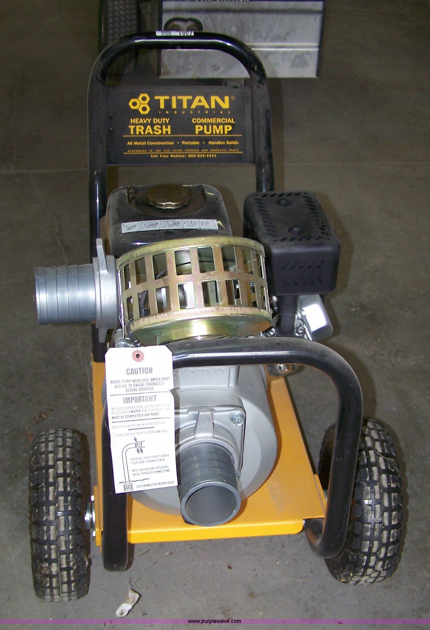 Titan heavy duty trash pump in Phillipsburg, KS Item 7301 sold