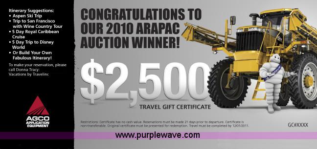 image for item 1004 $2,500 Gift Certificate