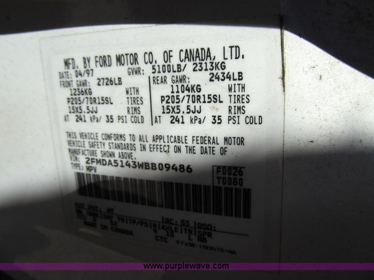 image for item 3651 1998 Ford Windstar GL