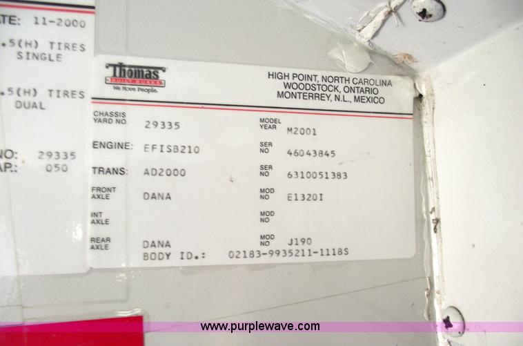 image for item 5493 2001 Thomas EF school bus