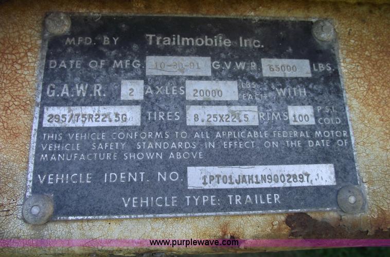 image for item 5533 1992 Trailmobile 01JA 48' van trailer
