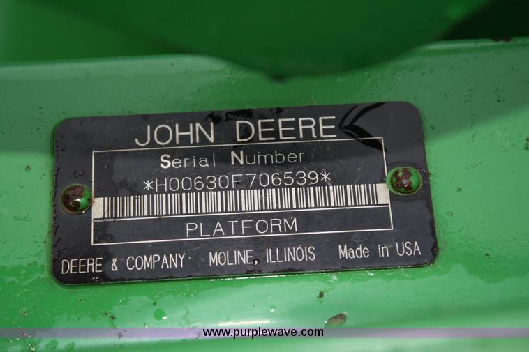 image for item 4724 John Deere 630F flex platform