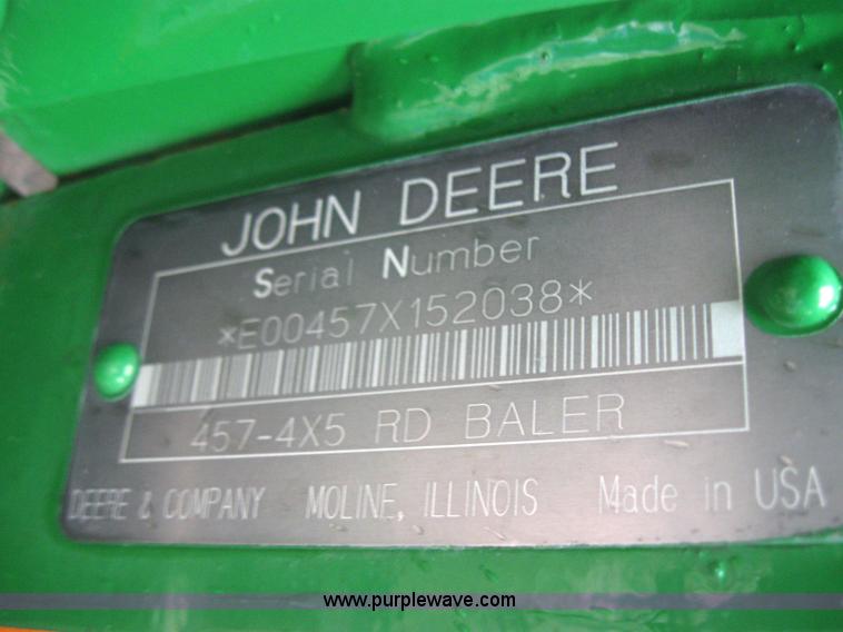 image for item 5204 John Deere 457 4x5 round baler
