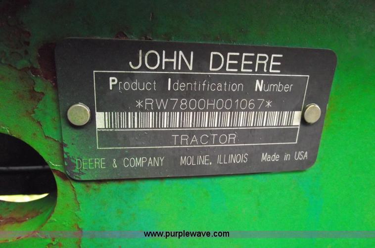 image for item 5561 1993 John Deere 7800 MFWD tractor