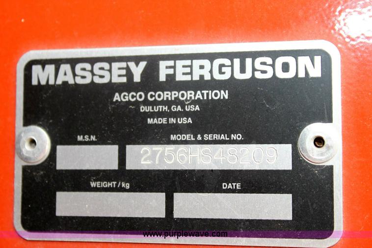 image for item 6401 2008 Massey-Ferguson 2756 round baler