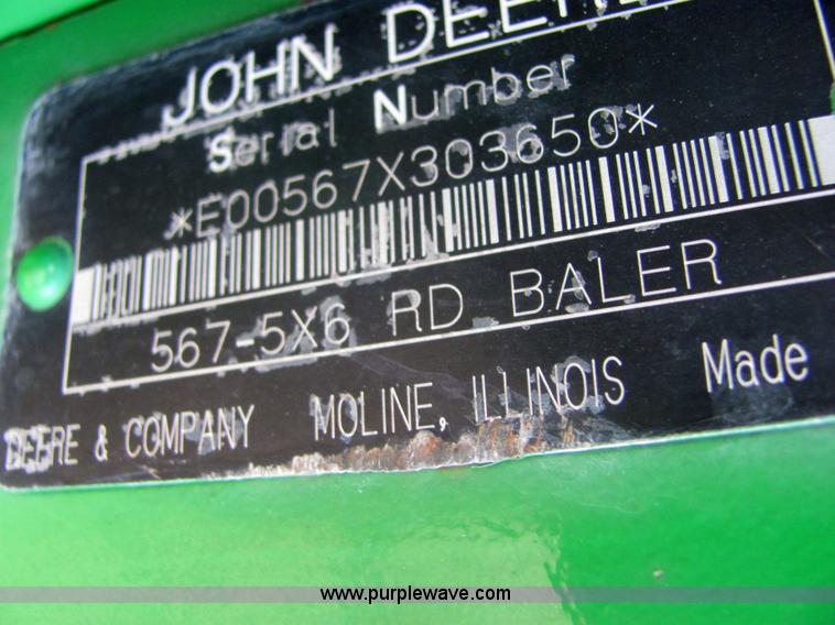 image for item 6747 John Deere 567 round baler